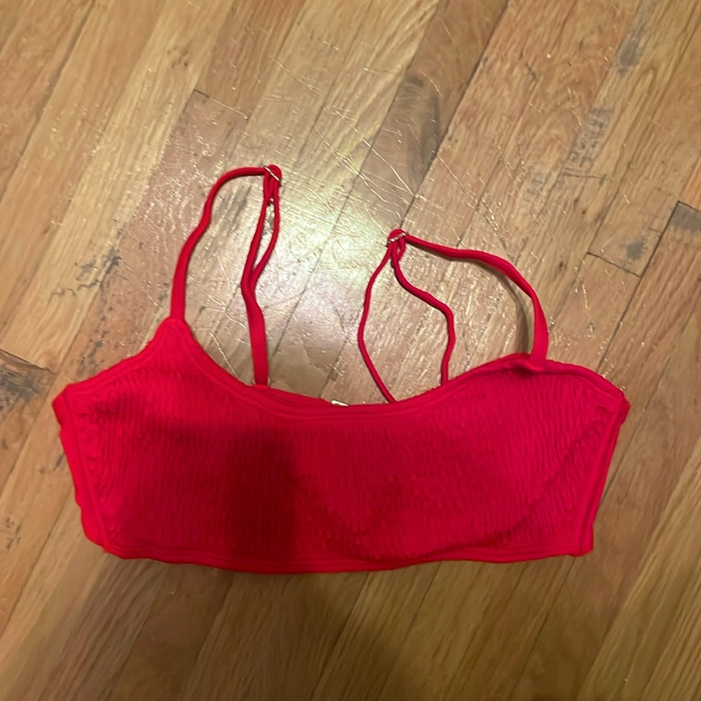 red bikini top